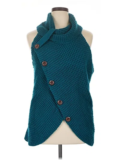 Pre-owned Unbranded Sweater Vest In Teal