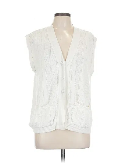 Pre-owned Unbranded Sweater Vest In White