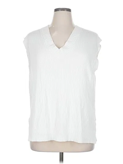 Pre-owned Unbranded Sweater Vest In White
