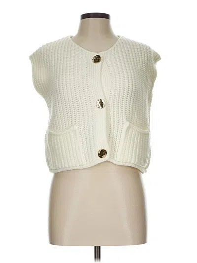 Pre-owned Unbranded Sweater Vest In White