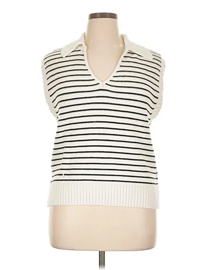 Pre-owned Unbranded Sweater Vest In White