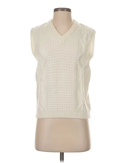 Pre-owned Unbranded Sweater Vest In White