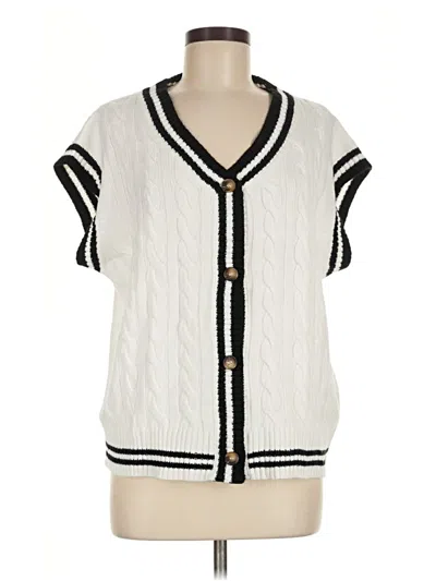 Pre-owned Unbranded Sweater Vest In White