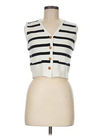Pre-owned Unbranded Sweater Vest In White