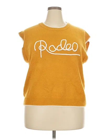Pre-owned Unbranded Sweater Vest In Yellow
