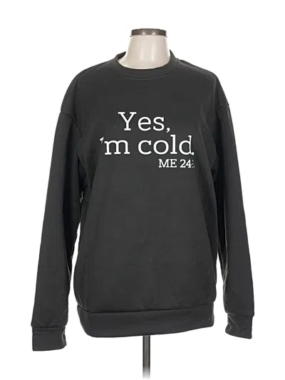 Pre-owned Unbranded Sweatshirt In Black