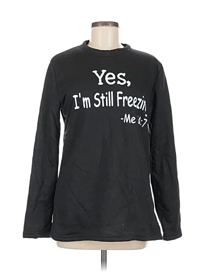 Pre-owned Unbranded Sweatshirt In Black