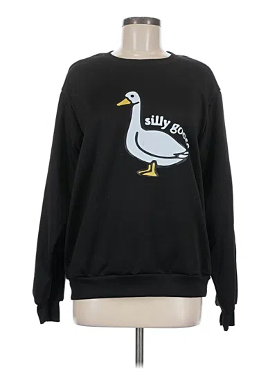 Pre-owned Unbranded Sweatshirt In Black
