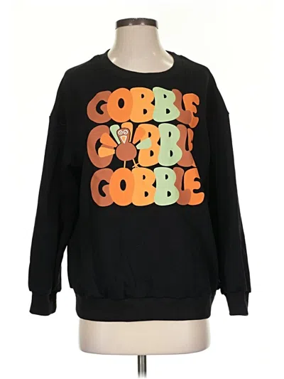 Pre-owned Unbranded Sweatshirt In Black