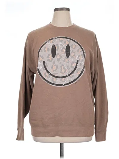 Pre-owned Unbranded Sweatshirt In Brown