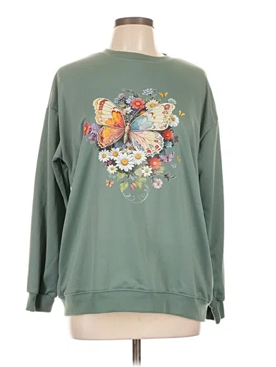 Pre-owned Unbranded Sweatshirt In Green