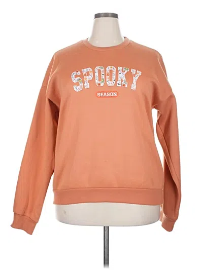 Pre-owned Unbranded Sweatshirt In Orange