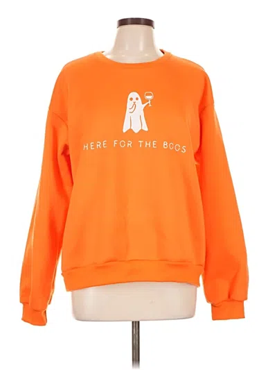 Pre-owned Unbranded Sweatshirt In Orange