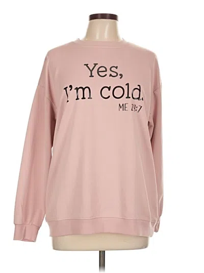 Pre-owned Unbranded Sweatshirt In Pink