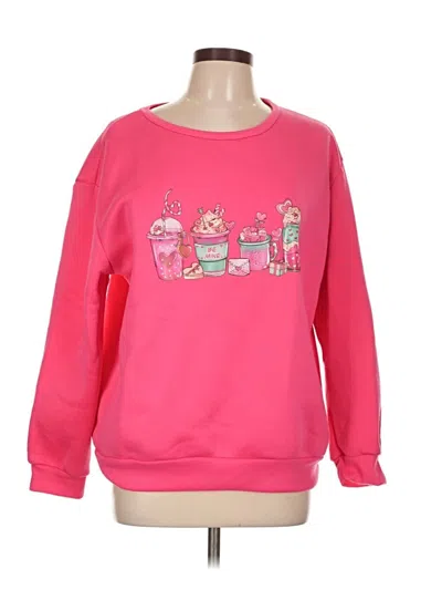 Pre-owned Unbranded Sweatshirt In Pink