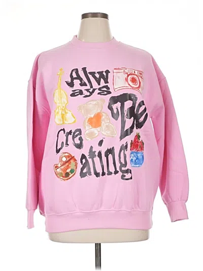 Pre-owned Unbranded Sweatshirt In Pink