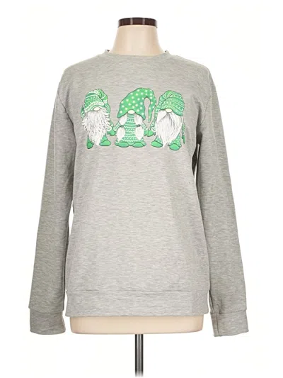 Pre-owned Unbranded Sweatshirt In Silver