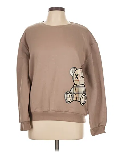 Pre-owned Unbranded Sweatshirt In Tan