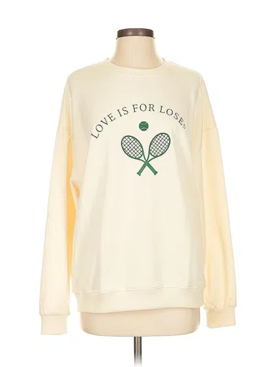 Pre-owned Unbranded Sweatshirt In White