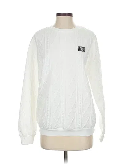 Pre-owned Unbranded Sweatshirt In White