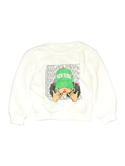 Pre-owned Unbranded Kids' Sweatshirt In White