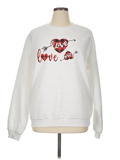 Pre-owned Unbranded Sweatshirt In White
