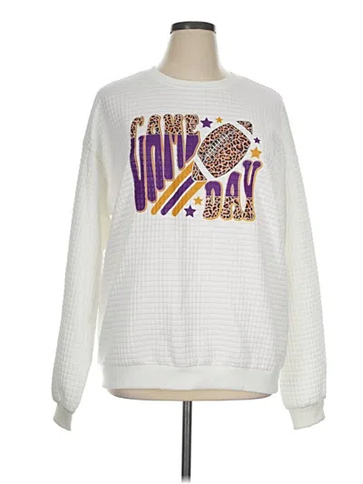 Pre-owned Unbranded Sweatshirt In White