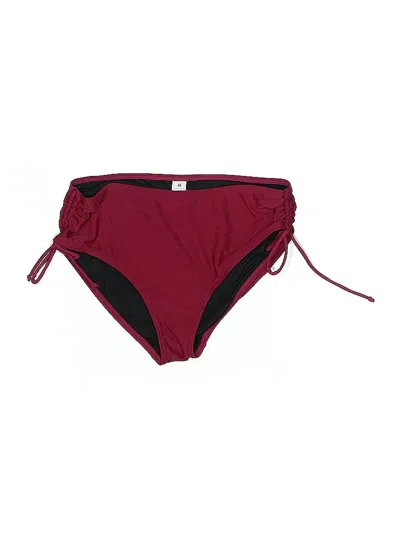 Pre-owned Unbranded Swimsuit Bottoms In Burgundy