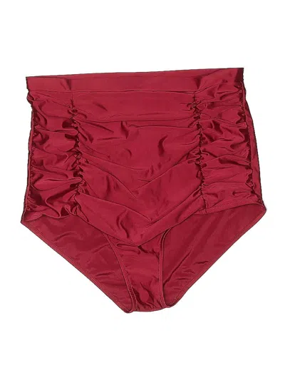 Pre-owned Unbranded Swimsuit Bottoms In Burgundy