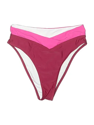 Pre-owned Unbranded Swimsuit Bottoms In Burgundy