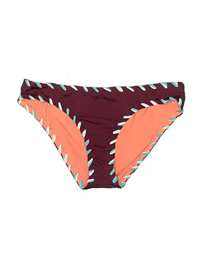 Pre-owned Unbranded Swimsuit Bottoms In Burgundy
