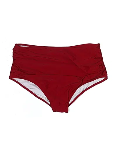 Pre-owned Unbranded Swimsuit Bottoms In Burgundy