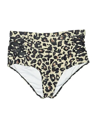 Pre-owned Unbranded Swimsuit Bottoms In Gold
