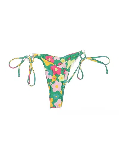 Pre-owned Unbranded Swimsuit Bottoms In Green