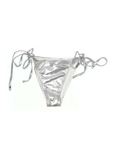 Pre-owned Unbranded Swimsuit Bottoms In Silver