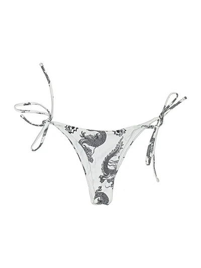 Pre-owned Unbranded Swimsuit Bottoms In Silver
