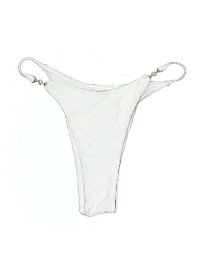 Pre-owned Unbranded Swimsuit Bottoms In White