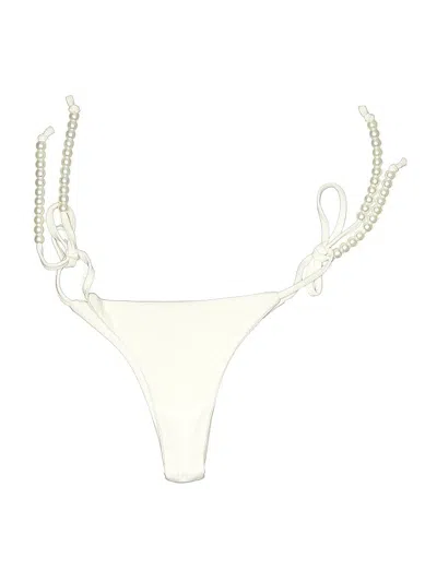 Pre-owned Unbranded Swimsuit Bottoms In White