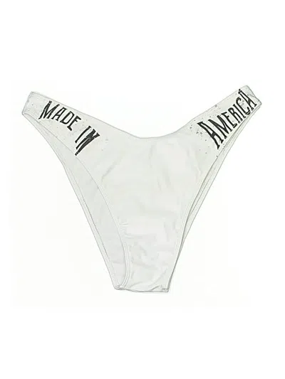 Pre-owned Unbranded Swimsuit Bottoms In White