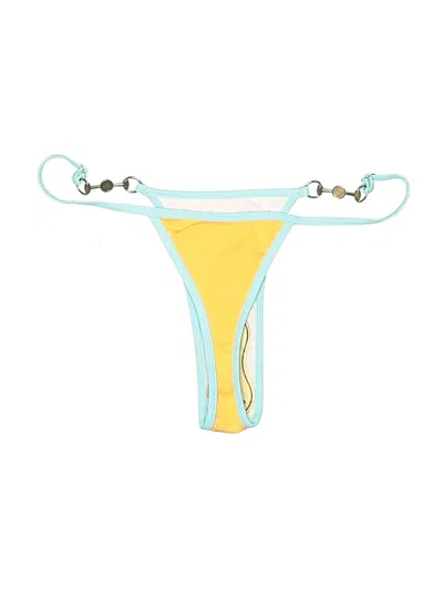 Pre-owned Unbranded Swimsuit Bottoms In Yellow