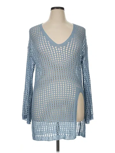 Pre-owned Unbranded Swimsuit Cover Up In Blue