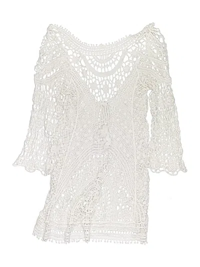 Pre-owned Unbranded Swimsuit Cover Up In Ivory