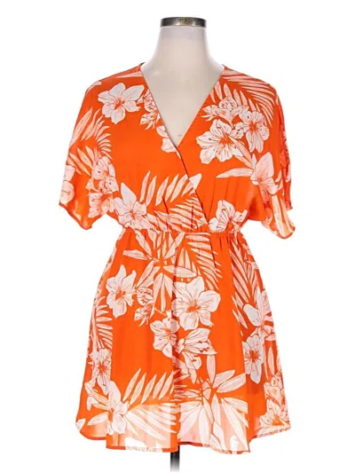 Pre-owned Unbranded Swimsuit Cover Up In Orange