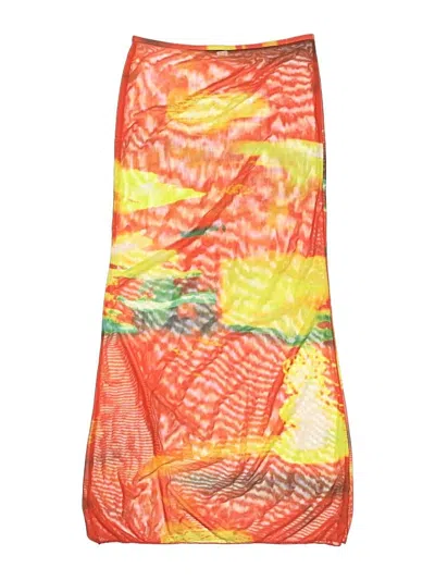 Pre-owned Unbranded Swimsuit Cover Up In Orange