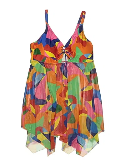 Pre-owned Unbranded Swimsuit Cover Up In Orange