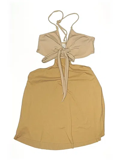 Pre-owned Unbranded Swimsuit Cover Up In Tan