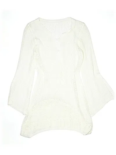Pre-owned Unbranded Swimsuit Cover Up In White