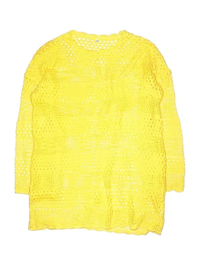 Pre-owned Unbranded Swimsuit Cover Up In Yellow