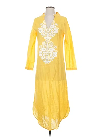 Pre-owned Unbranded Swimsuit Cover Up In Yellow