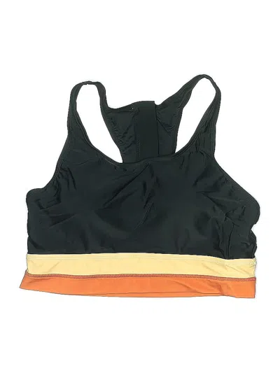 Pre-owned Unbranded Swimsuit Top Black Color Block Pattern Swimwear